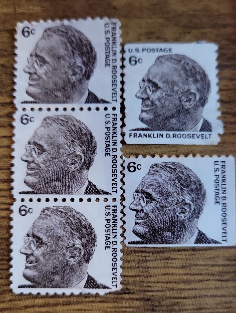 Franklin D. Roosevelt Home Design Stamp Sheet - Brown
